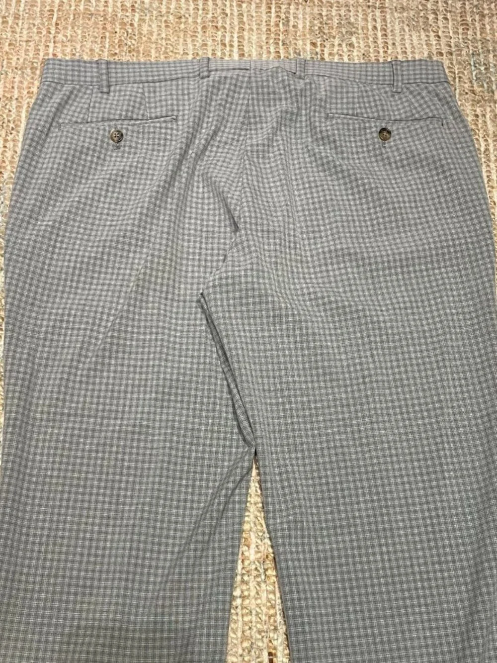 Lauren Ralph Lauren Dress Pants Mens 38x30 Grey Plaid Stretch Trousers 38W